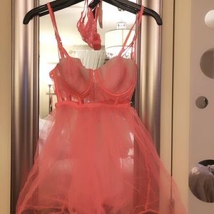 Victoria Secrets mesh baby boll with panties (new)